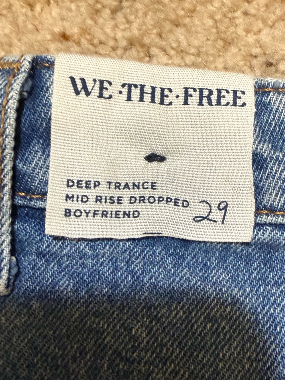 We The Free Deep Trance Mid Rise Boyfriend Jeans 29